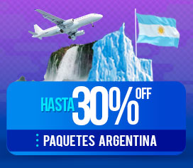 Hasta 30% OFF en Paquetes a Argentina