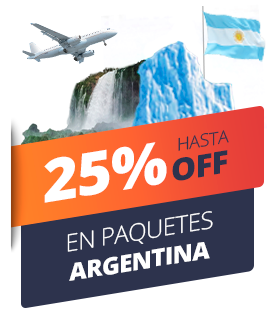 Hasta 25% OFF en Paquetes a Argentina