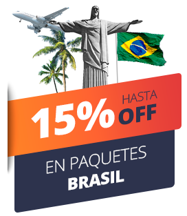 Hasta 15% OFF en Paquetes a Brasil
