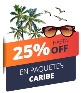 Hasta 25% OFF en Paquetes a Caribe