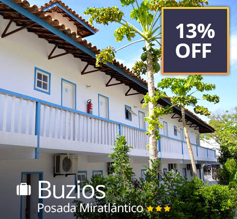 13% OFF Buzios - Hotel Miratl&aacute;ntico ***